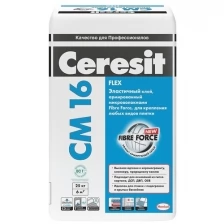 Клей для плитки эластичный Ceresit CM 16, 25 кг