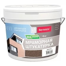 Штукатурка декоративная Bayramix EcoStone 974, акриловая, мраморная, 15 кг