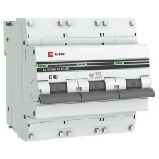EKF Выключатель автоматический модульный 3п C 40А 10кА ВА 47-100 PROxima EKF mcb47100-3-40C-pro