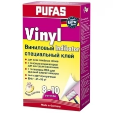 Пуфас 512 клей для виниловых обоев Индикатор (0,3кг) / PUFAS N0512 Vinyl Indikator Euro 3000 клей обойный специальный виниловый с индикатором (300г)