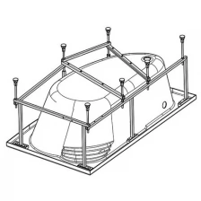 Каркас для ванны Santek ибица XL 160х100 (1.WH11.2.427)